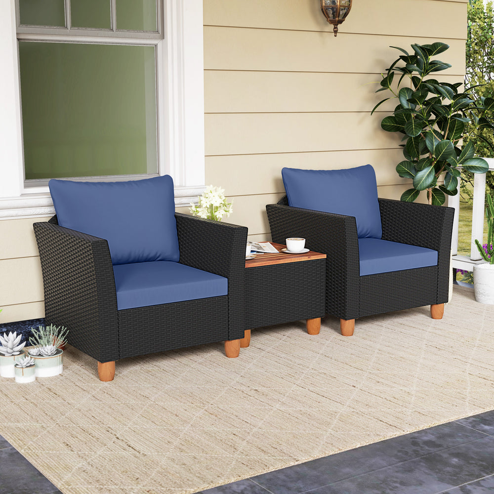 The heavy-duty steel frame adds sturdiness to the sofa set <br>Premium rattan is breathable and can serve for a long time <br>Soft sponge cushions will provide you excellent comfort <br>Cover with the zipper of the cushion is convenient to be washed <br>W