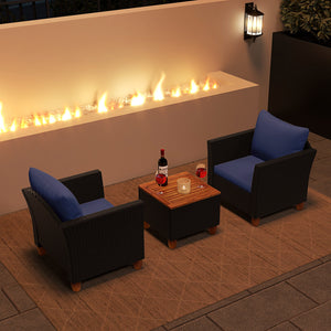 The heavy-duty steel frame adds sturdiness to the sofa set <br>Premium rattan is breathable and can serve for a long time <br>Soft sponge cushions will provide you excellent comfort <br>Cover with the zipper of the cushion is convenient to be washed <br>W