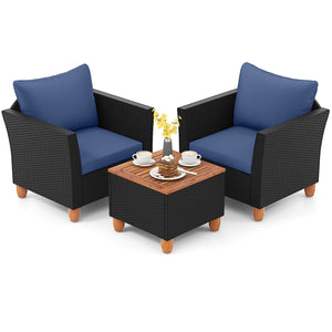 The heavy-duty steel frame adds sturdiness to the sofa set <br>Premium rattan is breathable and can serve for a long time <br>Soft sponge cushions will provide you excellent comfort <br>Cover with the zipper of the cushion is convenient to be washed <br>W