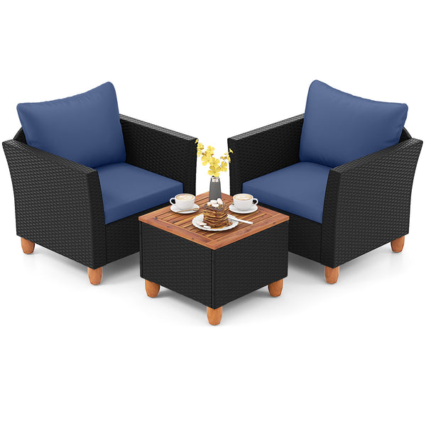 The heavy-duty steel frame adds sturdiness to the sofa set <br>Premium rattan is breathable and can serve for a long time <br>Soft sponge cushions will provide you excellent comfort <br>Cover with the zipper of the cushion is convenient to be washed <br>W