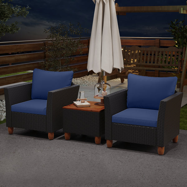 The heavy-duty steel frame adds sturdiness to the sofa set <br>Premium rattan is breathable and can serve for a long time <br>Soft sponge cushions will provide you excellent comfort <br>Cover with the zipper of the cushion is convenient to be washed <br>W