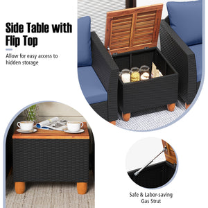 The heavy-duty steel frame adds sturdiness to the sofa set <br>Premium rattan is breathable and can serve for a long time <br>Soft sponge cushions will provide you excellent comfort <br>Cover with the zipper of the cushion is convenient to be washed <br>W