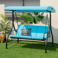 Suitable for all outdoor places such as porch  yard or patio.<br>Double conversion mode for switching between bed and swing.<br>3 Seater Porch Swing allows You and your friends to enjoy relaxing time together.<br>Equipped removable seat cushion with hook 