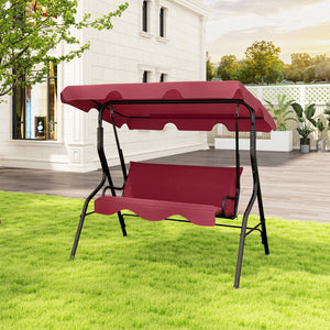 Brand new and high quality<br>Providing three comfortable seats<br>With a waterproof top canopy  protecting you from ultraviolet ray and drizzle<br>Black steel frame  durable and sturdy<br>Add comfort With seat and back cushion<br>Assembly needed and hard