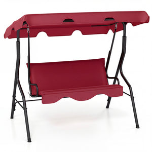 Brand new and high quality<br>Providing three comfortable seats<br>With a waterproof top canopy  protecting you from ultraviolet ray and drizzle<br>Black steel frame  durable and sturdy<br>Add comfort With seat and back cushion<br>Assembly needed and hard