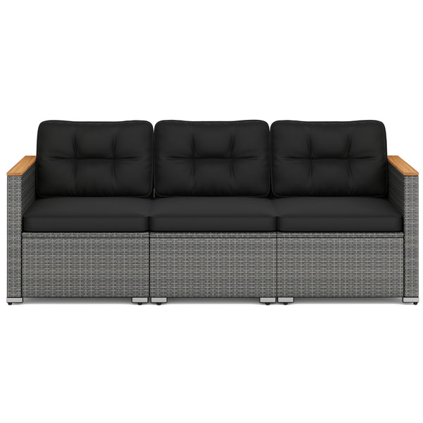 Ensure both beauty and longevity with hand-woven PE rattan<br>Its fade-resistant and sun-protective features for long-lasting use<br>3-person spacious seating ensures everyone has room to stretch out<br>Soft cushions with high-density sponges for a comfy 