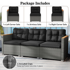 Ensure both beauty and longevity with hand-woven PE rattan<br>Its fade-resistant and sun-protective features for long-lasting use<br>3-person spacious seating ensures everyone has room to stretch out<br>Soft cushions with high-density sponges for a comfy 