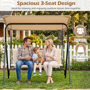 The heavy-duty metal frame ensures 800 lbs/360 kg loading capacity<br>A powder-coated finish helps resist wear in outdoor conditions<br>Non-slip foot pads reduce shifting during gentle swinging motion<br>Strong spring hooks support smooth movement with re