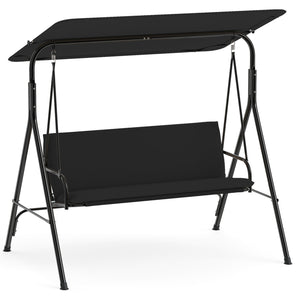 The heavy-duty metal frame ensures 800 lbs/360 kg loading capacity<br>A powder-coated finish helps resist wear in outdoor conditions<br>Non-slip foot pads reduce shifting during gentle swinging motion<br>Strong spring hooks support smooth movement with re