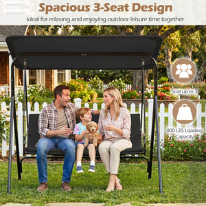 The heavy-duty metal frame ensures 800 lbs/360 kg loading capacity<br>A powder-coated finish helps resist wear in outdoor conditions<br>Non-slip foot pads reduce shifting during gentle swinging motion<br>Strong spring hooks support smooth movement with re