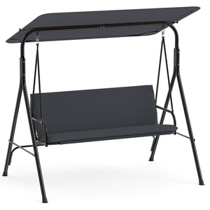 The heavy-duty metal frame ensures 800 lbs/360 kg loading capacity<br>A powder-coated finish helps resist wear in outdoor conditions<br>Non-slip foot pads reduce shifting during gentle swinging motion<br>Strong spring hooks support smooth movement with re