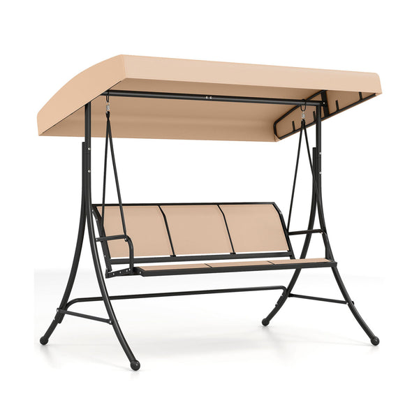 Spacious design can seat up to 3 persons at the same time<br>Adjustable canopy offers optimal sunshade throughout the day<br>Easy to adjust the angle of the canopy using the knob<br>Premium polyester canopy that is sun-proof and waterproof<br>Comfortable 