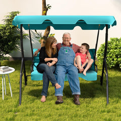 Brand new and high quality<br>Providing three comfortable seats<br>With a waterproof top canopy  protecting you from ultraviolet ray and drizzle<br>Black steel frame  durable and sturdy<br>Add comfort With seat and back cushion<br>Assembly needed and hard