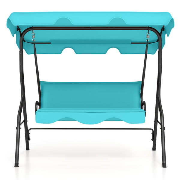 Brand new and high quality<br>Providing three comfortable seats<br>With a waterproof top canopy  protecting you from ultraviolet ray and drizzle<br>Black steel frame  durable and sturdy<br>Add comfort With seat and back cushion<br>Assembly needed and hard