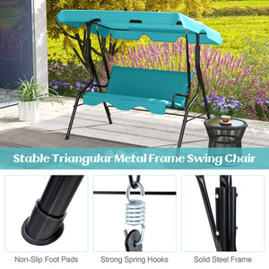 Brand new and high quality<br>Providing three comfortable seats<br>With a waterproof top canopy  protecting you from ultraviolet ray and drizzle<br>Black steel frame  durable and sturdy<br>Add comfort With seat and back cushion<br>Assembly needed and hard