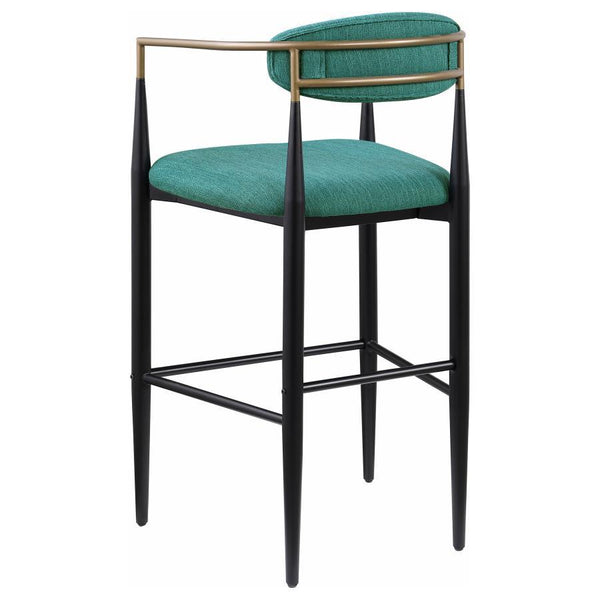Tina - Fabric Upholstered Bar Chair (Set of 2) - Green