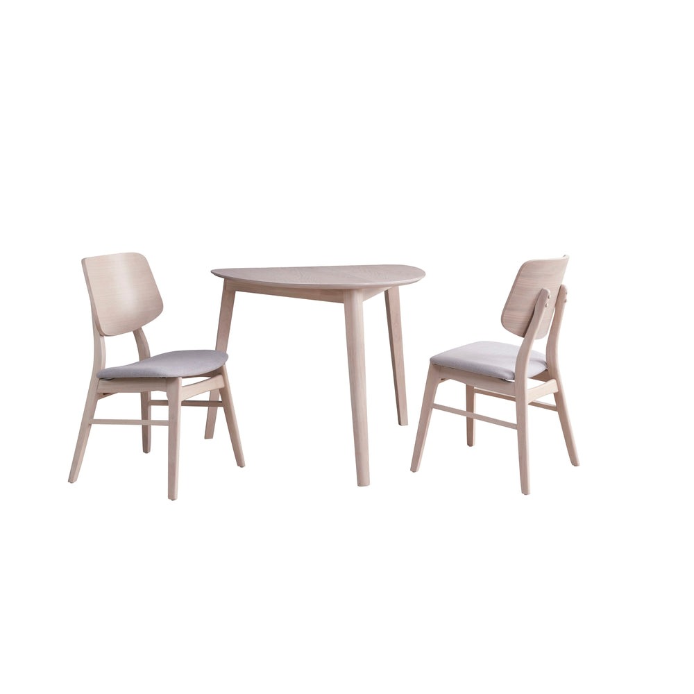 The Oscar Mid-Century Modern Wood 3-Piece Dining Set seamlessly combines timeless design with practical functionality. This elegant set, including a corner dining table and two dining chairs, captures the essence of Mid-Century Modern style with its clean