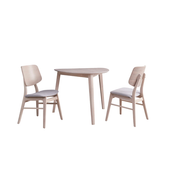 The Oscar Mid-Century Modern Wood 3-Piece Dining Set seamlessly combines timeless design with practical functionality. This elegant set, including a corner dining table and two dining chairs, captures the essence of Mid-Century Modern style with its clean