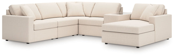 Looking cool and contemporary is great. But when it comes down to it, youâ€™re all about low-maintenance lounging. With the performance fabric on this sectional with console, cleaning spills is a breeze. Its customizable modular design caters to your ever