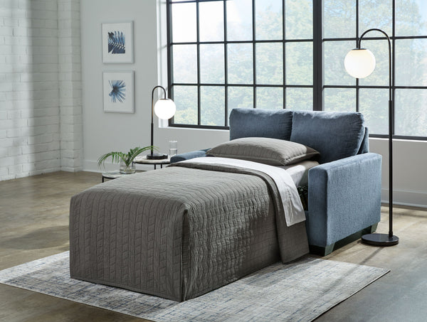 Rannis - Navy - Twin Sofa Sleeper