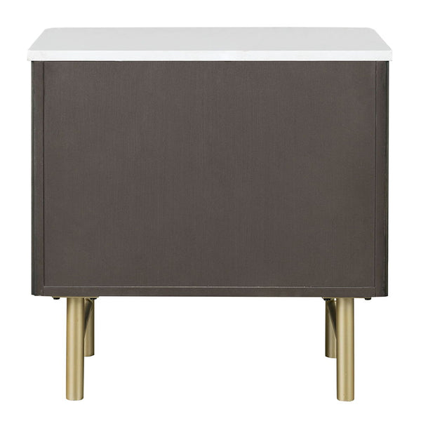Clayten - Nightstand - Marble Top & Espreeso Finish