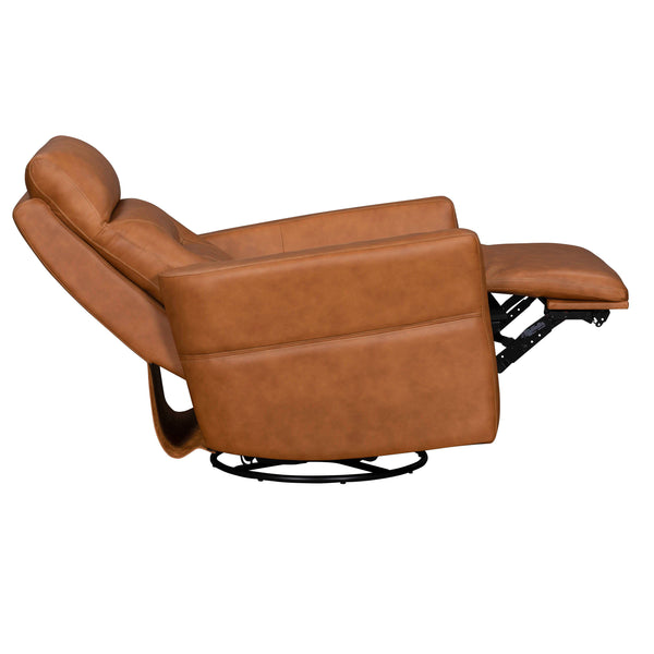 Remmington - Power Swivel Glider Recliner - Vintage Caramel