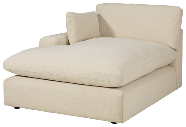 This left-arm facing corner chaise is made with polyester upholstery. Fully finished on all sides, it pairs with other items in the series to make a modular sectional.<br><br><b>Additional Dimensions</b><br><ul><li>Arm height: 25-"</li><li>Seat depth: 54-