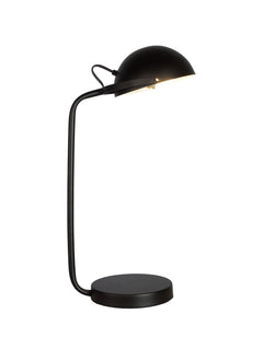 Bring a touch of modern simplicity to your workspace or bedside with this sleek and sophisticated table lamp. Its minimalist design features a smooth, curved metal frame in a matte black finish, exuding understated elegance and versatility. The dome-shape