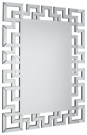  this alluring mirror is on the cutting edge of cool.<br><br><b>Additional Dimensions</b><br><ul><li>Inner mirror: 0-"<