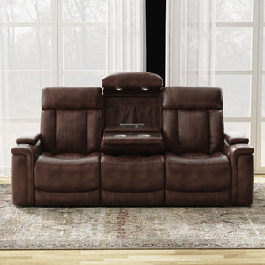 Royce - Power Reclining Sofa And Loveseat - Fantom Brown