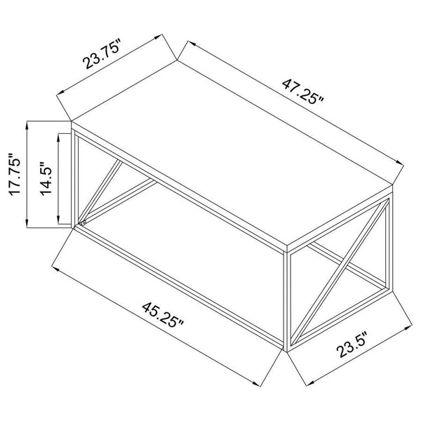 Birdie - Rectangular Engineered Wood Coffee Table - Sonoma Gray