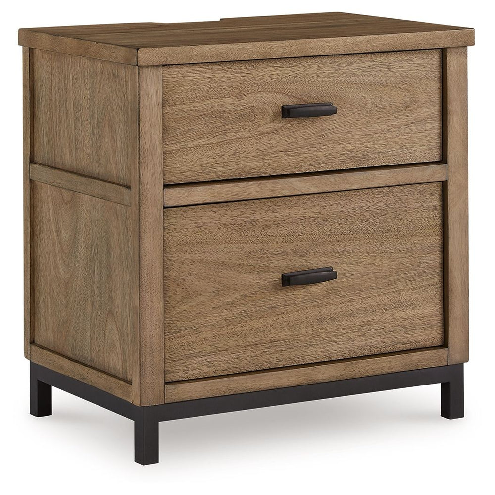 Sleek in its simplicity, this nightstand takes a relaxed approach to refinement. Its mixed-material design brings a trendy urban-chic feel to your bedtime routines, while functional features keep your bedroom clutter-free. Clothes and linens are easily tu