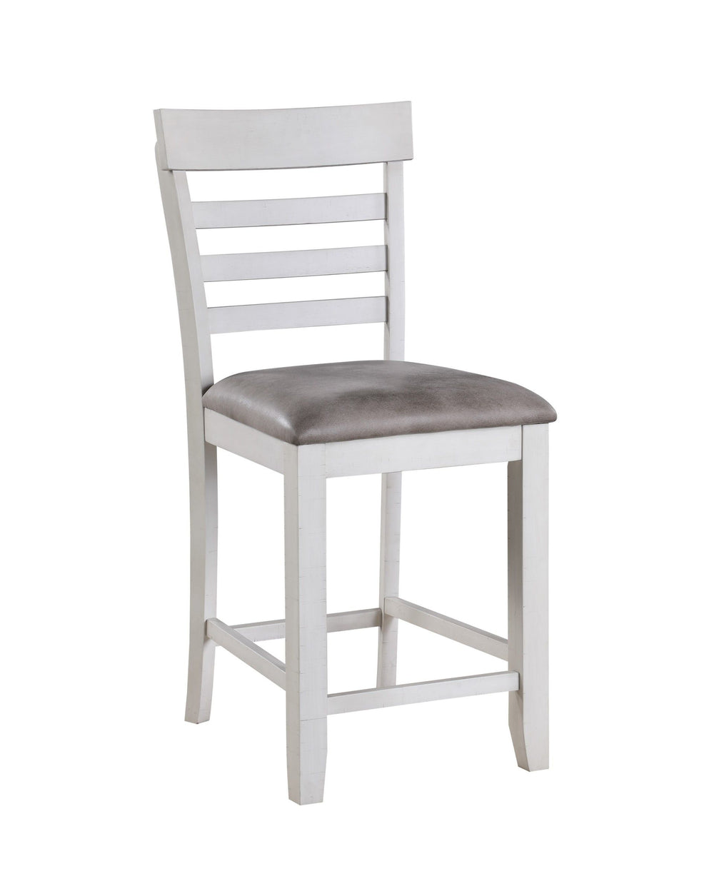 The Richland Counter Chairs, Set of 2 in Stonewash Gray, offer a perfect blend of style, comfort, and durability for your dining space. Each chair is expertly crafted from solid Rubberwood, durable manufactured woods, and genuine Acacia wood veneers, ensu