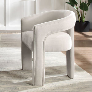The Gamarya dining collection is designed to provide space for your guests in effortless convenience and tasteful style. This dining collection offers a contemporary vibe to your dining space. The oval tabletop and vertical reeding on the pedestal base le