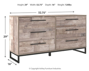 at a comfortably cool price. The butcher block whitewash finish over replicated pine grain lends a richly relaxed aesthetic that suits your sensibility. Dark pewter-tone drawer pu