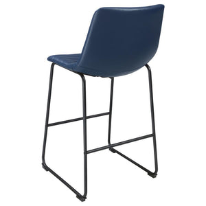 Zuni - Faux Leather Upholstered Bar Chair (Set of 2) - Blue