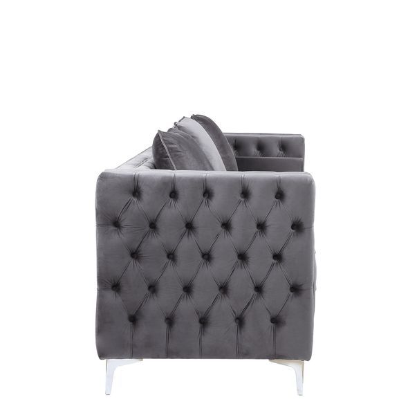 Bovasis - Sofa - Gray Velvet