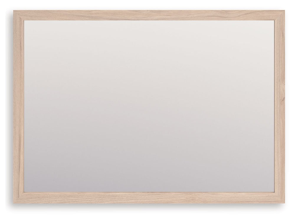 Looking for a bedroom mirror thatÐ²Ð‚â„¢s practical for your little one? This piece is just the ticket. Its strikingly simple design and light wood finish create a casual and inviting atmosphere. Best of all, this mirror is ready to hang right out of the 