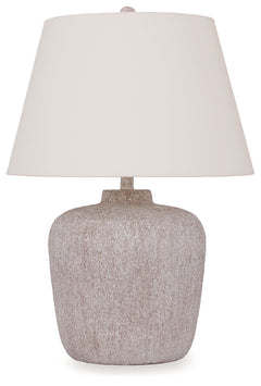 Cool, casual style is here to stay. Case in point: this table lamp. Its distressed cream base has a laid-back appeal that doesnâ€™t detract from other decor in your restful retreat, home office or TV room. What a well-lit winner for almost any style and c