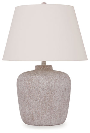 Cool, casual style is here to stay. Case in point: this table lamp. Its distressed cream base has a laid-back appeal that doesnâ€™t detract from other decor in your restful retreat, home office or TV room. What a well-lit winner for almost any style and c