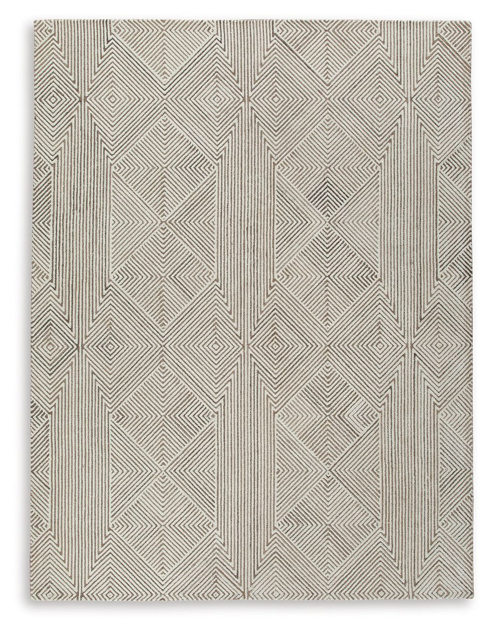 Bring cozy, casual charm to your home. With its hand-tufted geometric pattern, rich texture and captivating two-tone colorway, this area rug brings a modern appeal to every interior.<br/><br/><b>Product Features</b><ul><li>Made of wool and polyester</li><