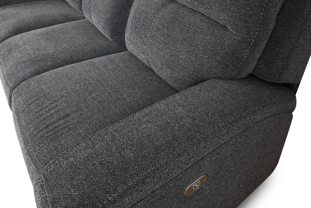Even commercials are more tolerable when you-'re relaxing in the plush comfort of this six-piece sectional seating group. You-'ll love the luxury of its two power recliners on each end that feature power headrests. Between those, you-'ll find and armless 