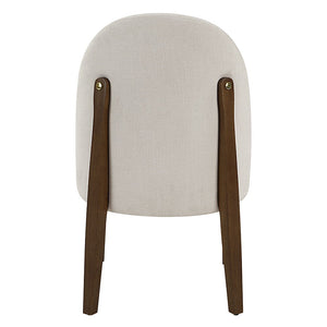 Gamarya - Side Chair (Set of 2) - White Fabric & Oak