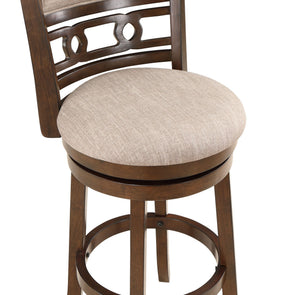 Gia - Swivel Barstool - Cherry / Brown - Fabric
