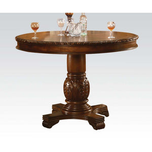  Round Single Pedestal Table NO Storage Fixed Top (NO Extension Included) CONSTRUCTION Wooden Top & Apron: Arched Sides