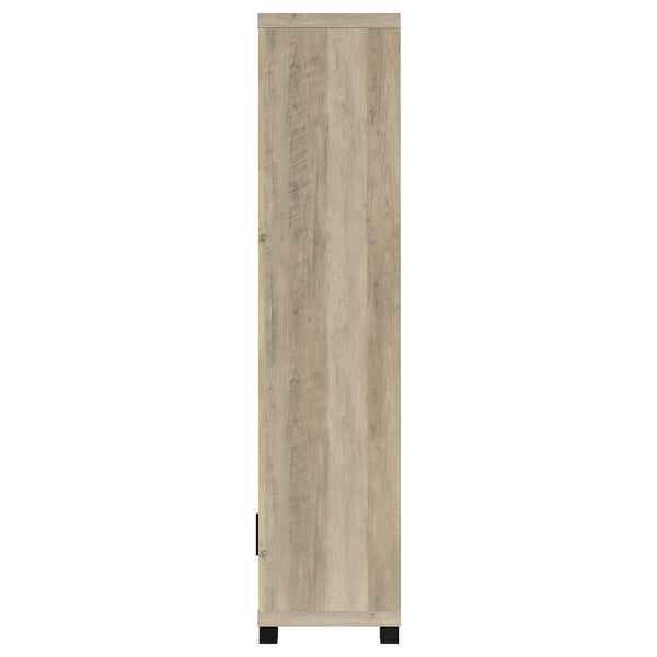 Sachin - 3-Shelf Engineered Wood Media Tower - Distressed Pine