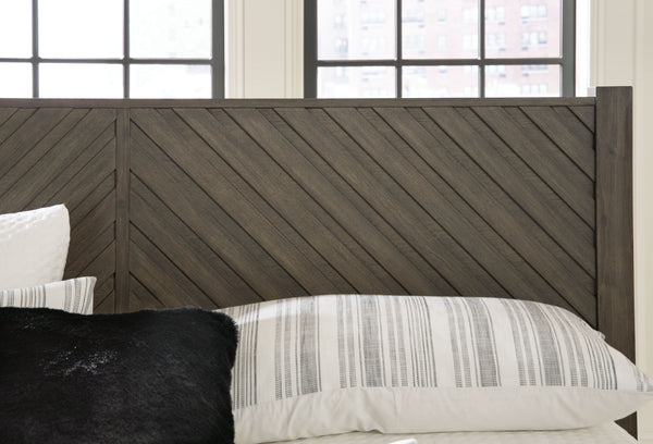 Arkenton - Grayish Brown - King Panel Bed