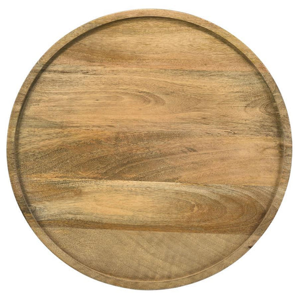 Ixia - Round Solid Mango Wood Accent Side Table - Natural