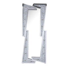Noralie - Accent Floor Mirror -Hollywood Lighted Mirror - Mirrored & Faux Diamonds - 26-"<br/><br/><b>Product Features</b><ul><li>Accent Floor Mirror</li><li>Hollywood Lighted Mirror (Bulb Not Included)</li><li>Rectangular Shape</li><li>Beveled Mirrored F