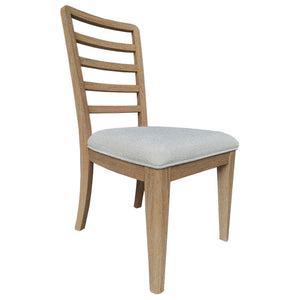 Escape - 84## Dining Rectangular Extendable Table With Console & 8 Ladderback Chairs - Glazed Natural Oak Mirage Mist